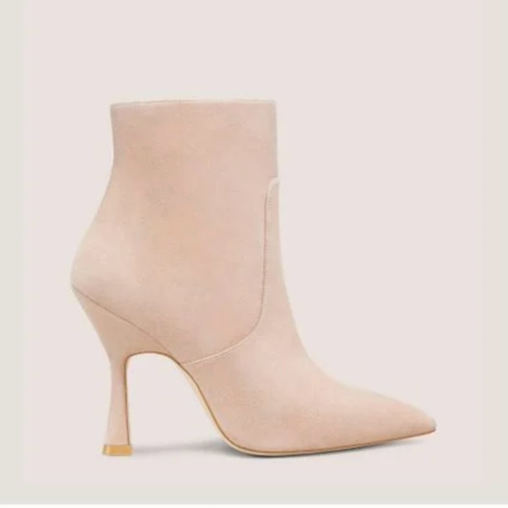 Stuart Weitzman Cream Heeled Boots NEVER WORN - Size 7.5